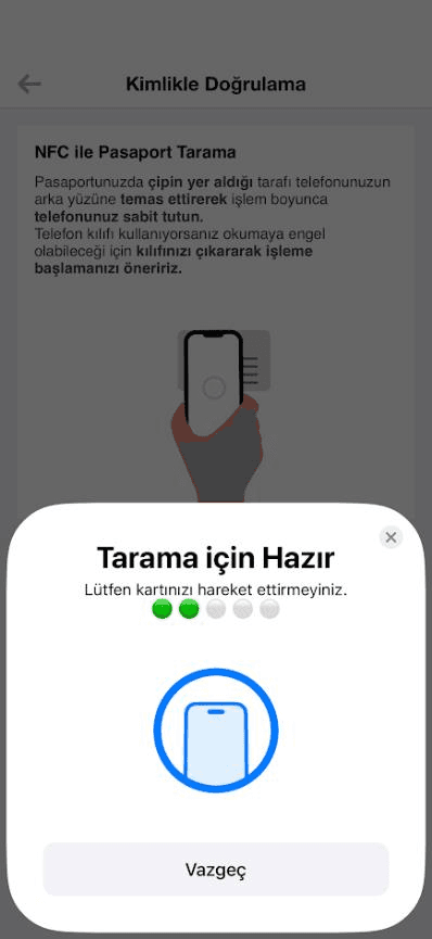 NFC ile Tarama